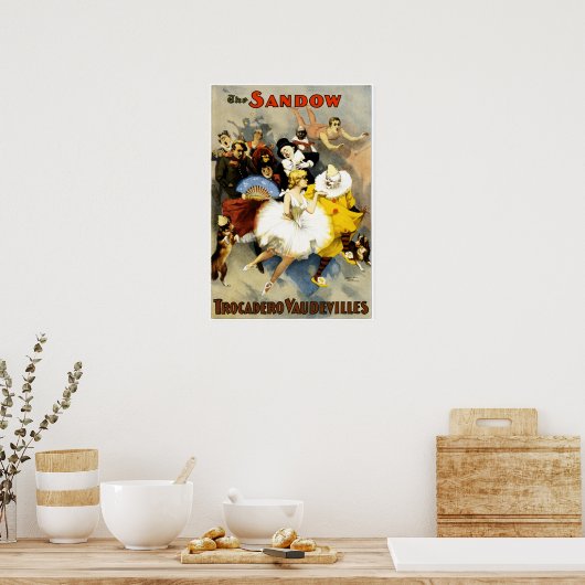  prestaties van Sandow Trocadero Vaudeville Poster (Keuken)