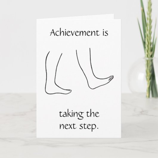 Prestaties zetten de volgende stap. Gefeliciteerde Kaart (Voorkant)