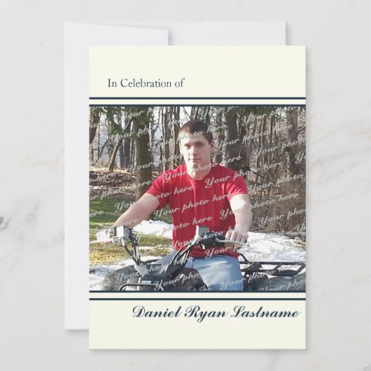 Prestatieviering met foto kaart (Voorkant)