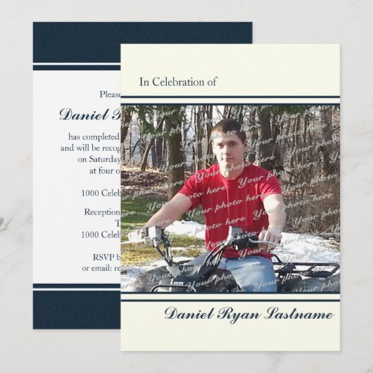 Prestatieviering met foto kaart (Voorkant / Achterkant)