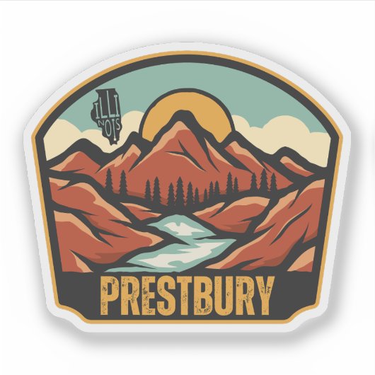 Prestbury, Illinois Sticker (Voorkant)