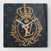 Prestige Ballpoint Pen – Royal Monogram "N" in Gol Vierkante Klok (Voorkant)