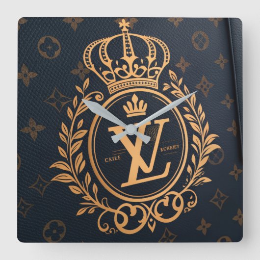 Prestige Ballpoint Pen – Royal Monogram "N" in Gol Vierkante Klok (Voorkant)