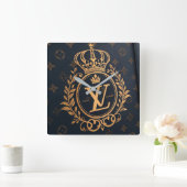 Prestige Ballpoint Pen – Royal Monogram "N" in Gol Vierkante Klok (Huis)