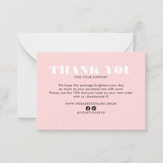 Prestige Brand Kijk uit elegant Business Dank u Notitiekaartje (Achterkant)