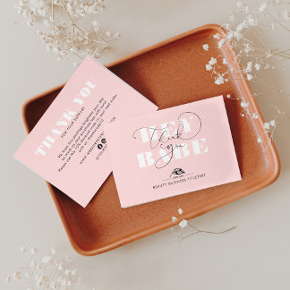 Prestige Brand Kijk uit elegant Business Dank u Notitiekaartje