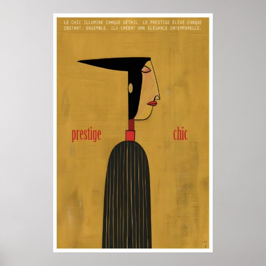 Prestige Chic Poster Moderne Abstracte Vrouw – (Voorkant)