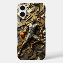 Prestige Dunk: Luxe basketbal iPhone 16 Plus Hoesje