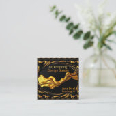 Prestige Gold Wave – High-End Networking Opulent G Vierkante Visitekaartje (Staand voorkant)