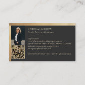 Prestige Luxury Realtor Law Firm Gold & Black Luxe Visitekaartje (Achterkant)