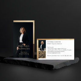 Prestige Luxury Realtor Law Firm Gold & Black Luxe Visitekaartje