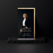 Prestige Luxury Realtor Law Firm Gold & Black Luxe Visitekaartje