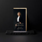 Prestige Luxury Realtor Law Firm Gold & Black Luxe Visitekaartje