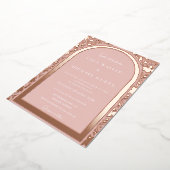 Prestigieus Roos gouden bruiloft (Solid) Folie Uitnodiging (Gedraaid)