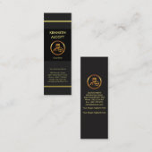 Prestigieuze goudlijnen Modern Chauffeur Mini Visitekaartje (Voorkant / Achterkant)