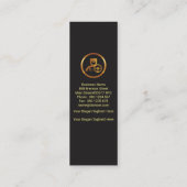 Prestigieuze goudlijnen Modern Chauffeur Mini Visitekaartje (Achterkant)