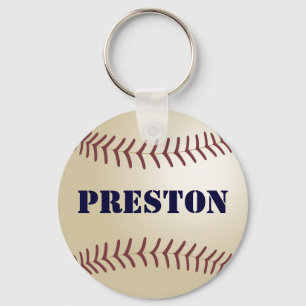 Preston Baseball Keychain by 369MyName