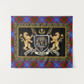 Preston Clan Badge & Motto w/Lions Wandkleed (Voorkant (horizontaal))