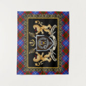 Preston Clan Badge & Motto w/Lions Wandkleed (Voorkant)