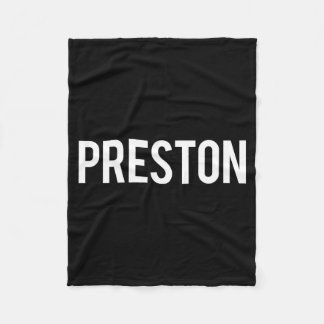 Preston - Cool New Funny Name Fan Gift Tee  Fleece Deken