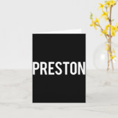 Preston - Cool New Funny Name Fan Gift Tee  Kaart (Gele Bloem)