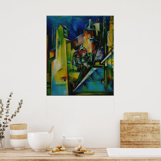 Preston Dickinson - Fabriek (Gewijzigd) Poster (Keuken)