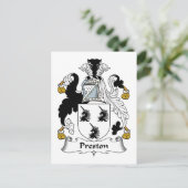 Preston Family Crest Briefkaart (Staand voorkant)