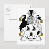 Preston Family Crest Briefkaart (Voorkant / Achterkant)