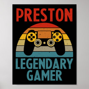 Preston geschenk naam gepersonaliseerd grappig gam poster