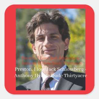 Preston, ik hou van Jack Schlossberg Vierkante Sticker