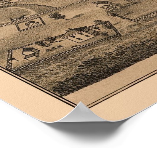 Preston, MN Panorama Map - 1874 Poster (Hoek)