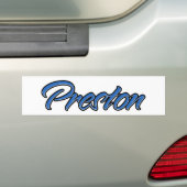 Preston Name blue Aufkleber Sticker Autoaufkleber (Op auto)