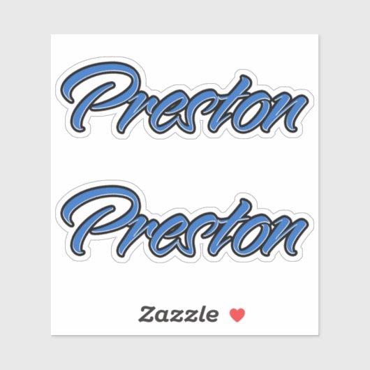 Preston Name blue Aufkleber Sticker Stickerset (Vel)