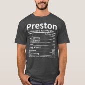 PRESTON Nutrition Funny Birthday, gepersonaliseerd T-shirt (Voorkant)
