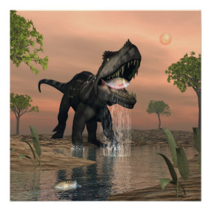 Prestosuchus dinosaur - visserij - 3D rendering Poster