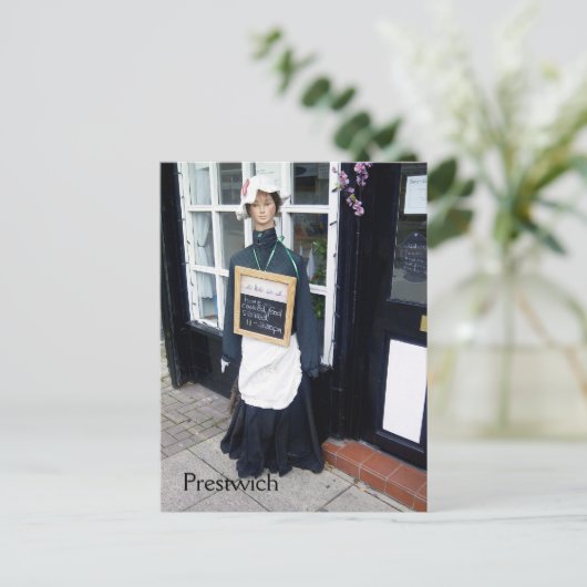 Prestwich Tea Maid Briefkaart (Staand voorkant)