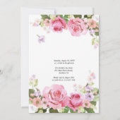 Presupuestación Red Rose Florals Bridgerton Bridal Kaart (Achterkant)