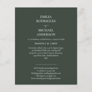 PRESUPUESTO Boda en Español Bilingüe Inglés Flyer