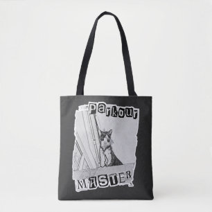 Pret Actieve Parkour Meester Punk Kitty Ontwerp Tote Bag