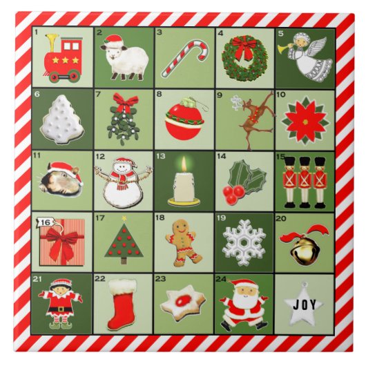 Pret adventkalender tegeltje (Voorkant)