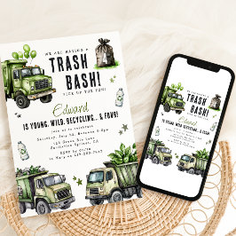 Pret-Afvalwagens | Recycle 4e Verjaardagsfeestje Kaart