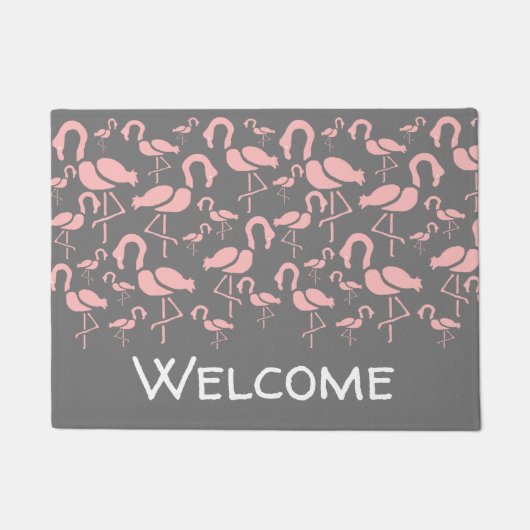 Pret-art Roze Flamingo vogel Deurmat (Voorkant)