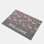 Pret-art Roze Flamingo vogel Deurmat (Schuin)