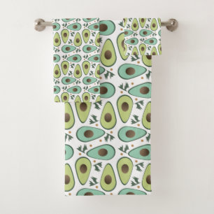 Pret Avocado Helft Groene Patroon Bad Handdoek
