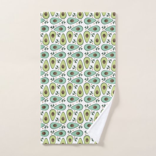 Pret Avocado Helft Groene Patroon Bad Handdoek (Handdoek)
