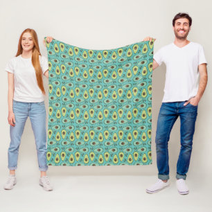 Pret Avocado Helft Groene Patroon Fleece Deken