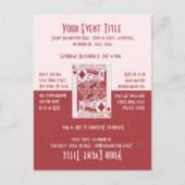 Pret Avond Feestje Uitnodiging Briefkaart (Voorkant)