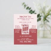 Pret Avond Feestje Uitnodiging Briefkaart (Staand voorkant)