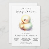 Pret Baby Shower met digitale eend Kaart (Voorkant / Achterkant)