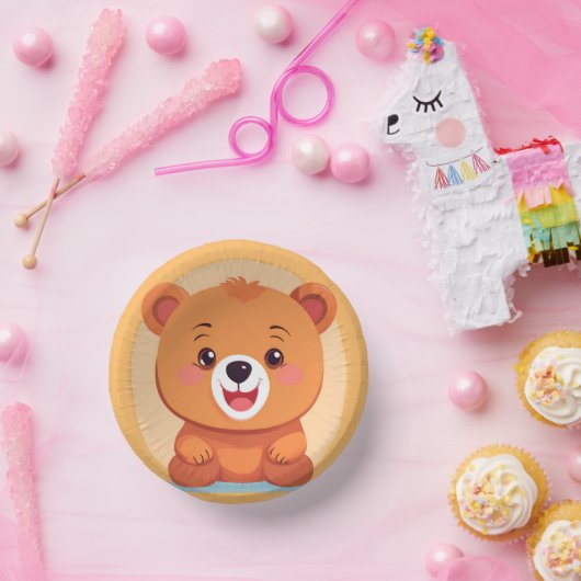 Pret Bear Face safari Wild jungle Verjaardagsfeest Papieren Kommen (Feest)